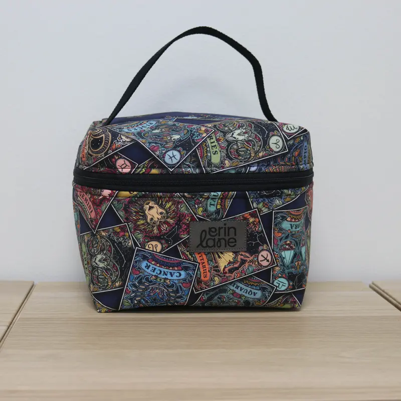 Zip Your Lid Train Case in Zodiac Deck
